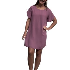 Mauve Silk Dress | THE LOFT | W Small | EUC